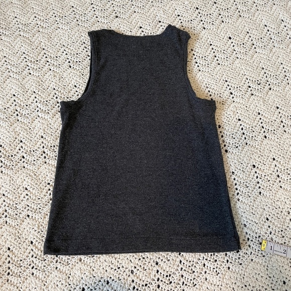 Madewell Ribbed Sleeveless Tank Dark Gray (XSmall) - Picture 3 of 11